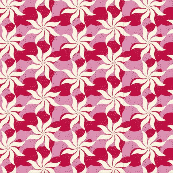TELA TILDA COTTAGE - FIREWORKS RED